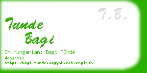 tunde bagi business card